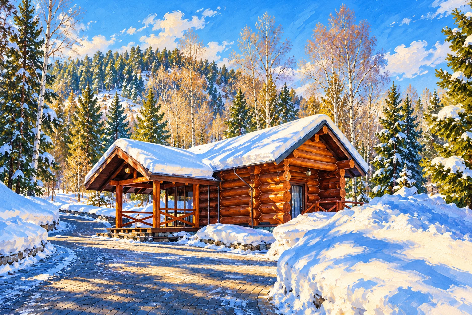 Журнальная иллюстрация по официальному кадру: Altay Village Teletskoe