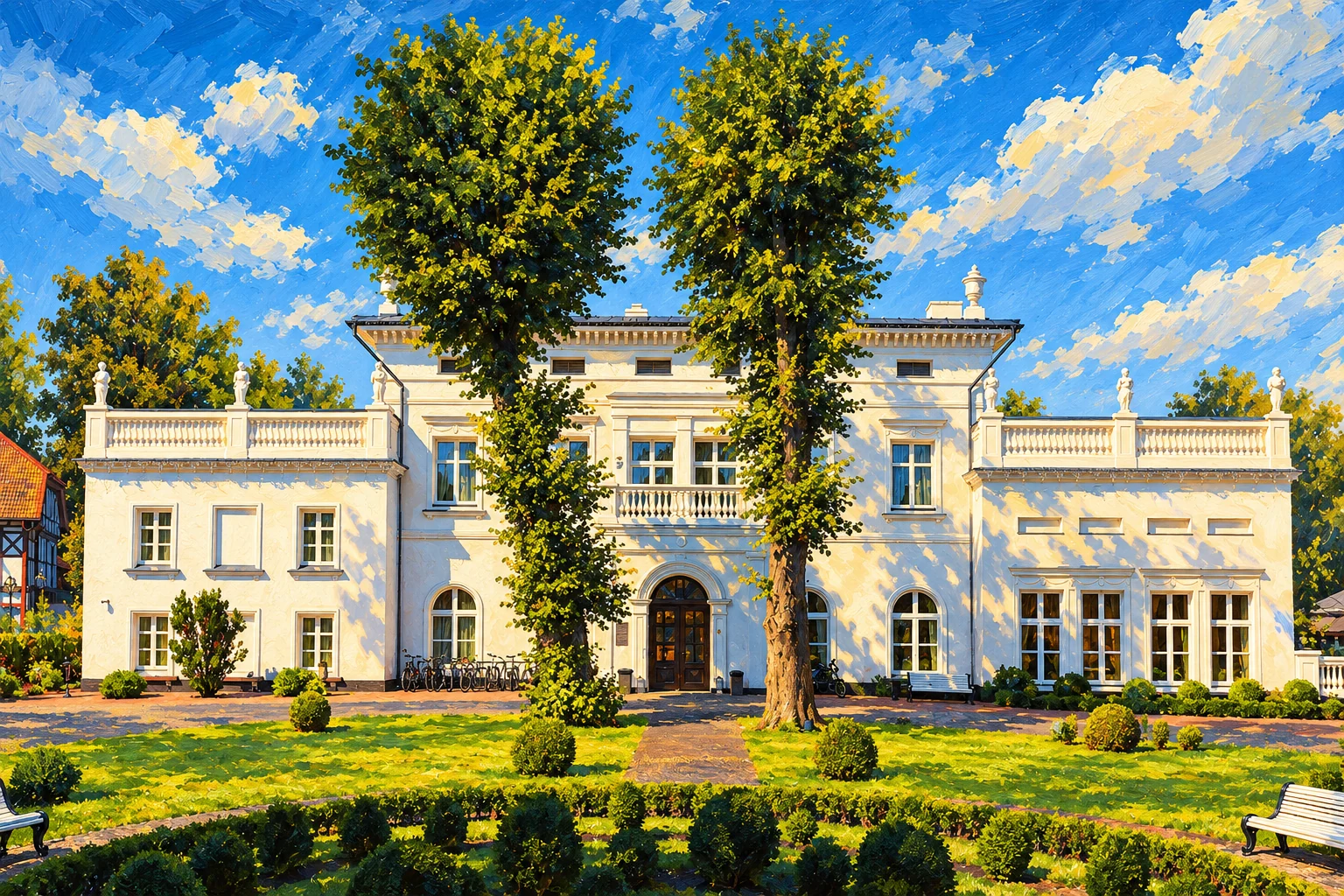 Журнальная иллюстрация по официальному кадру: Schloss-Hotel Yantarny